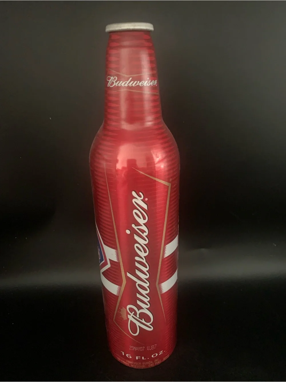 Vintage Beer Can Bud Budweiser Philadelphia Phillies Fan Bottle Can 16Oz Empty
